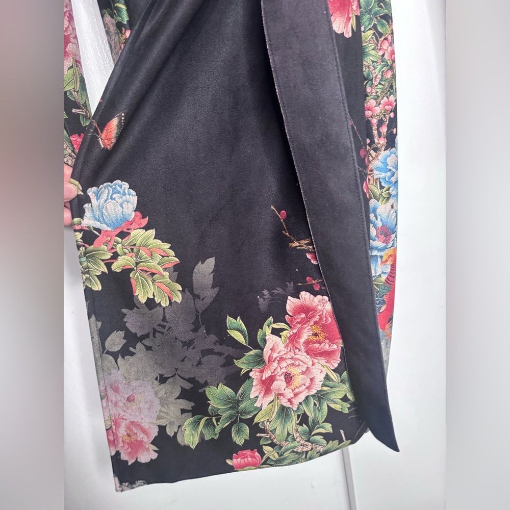 Anthropologie Solitaire Faux Suede Floral Coat - Picture 4 of 9